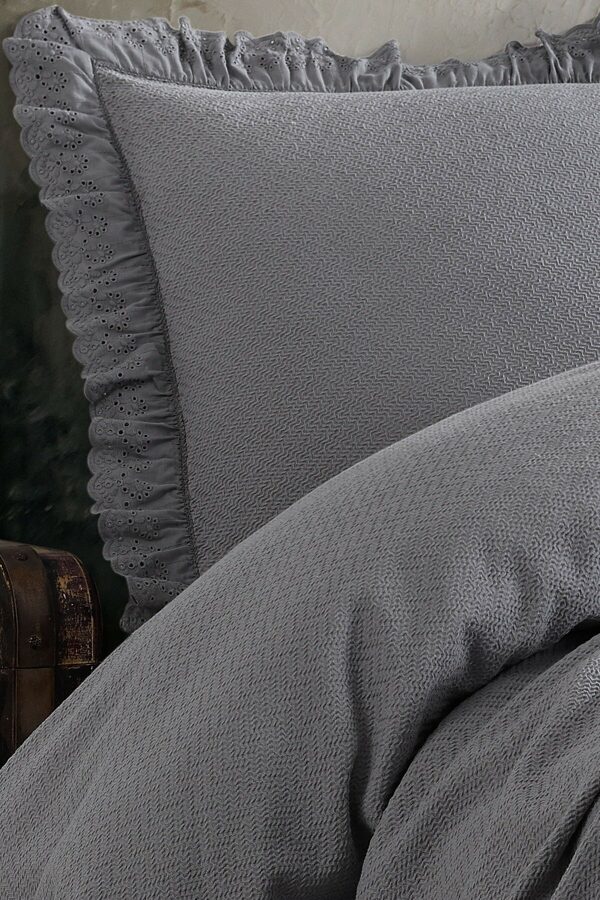 Lovatiesė su pagalvių užvalkalais ESTILA Grey 220x240 cm