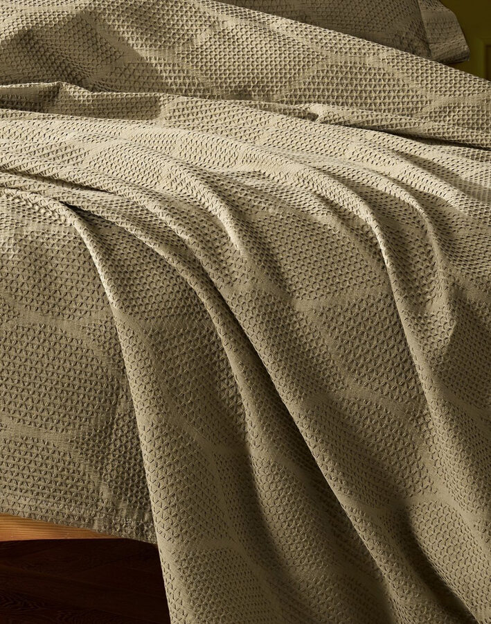 Lovatiesė su pagalvių užvalkalais VERA Khaki 220x240 cm